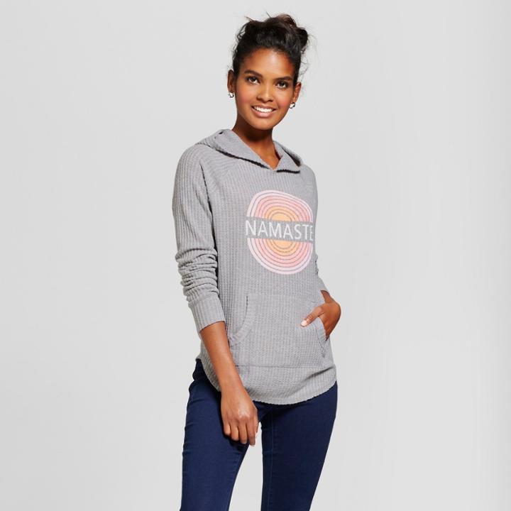 Women's Namaste Graphic Hoodie Sweatshirt - Grayson Threads (juniors') Gray
