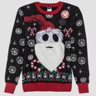 The Nightmare Before Christmas Men's Big & Tall Ugly Holiday Nightmare Before Christmas Sweater - Ravenwood Black