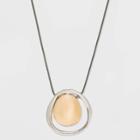 Long Duo Circle Pendant Necklace - A New Day Two-tone,