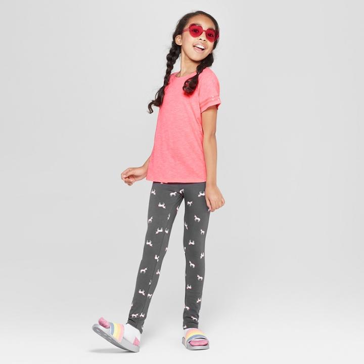 Girls' Short Sleeve Sequin Striped T-shirt - Cat & Jack Pink