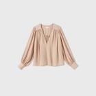 Women's Bishop Long Sleeve Blouse - Prologue Tan