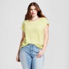 Women's Plus Size Meriwether Crew Neck Short Sleeve T-shirt - Universal Thread Lime (green)