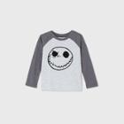 Disney Toddler Boys' The Nightmare Before Christmas Long Sleeve Graphic T-shirt - Gray