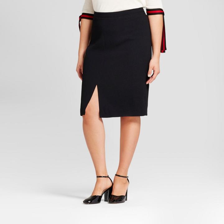 Women's Plus Size Pencil Skirt - Who What Wear Black