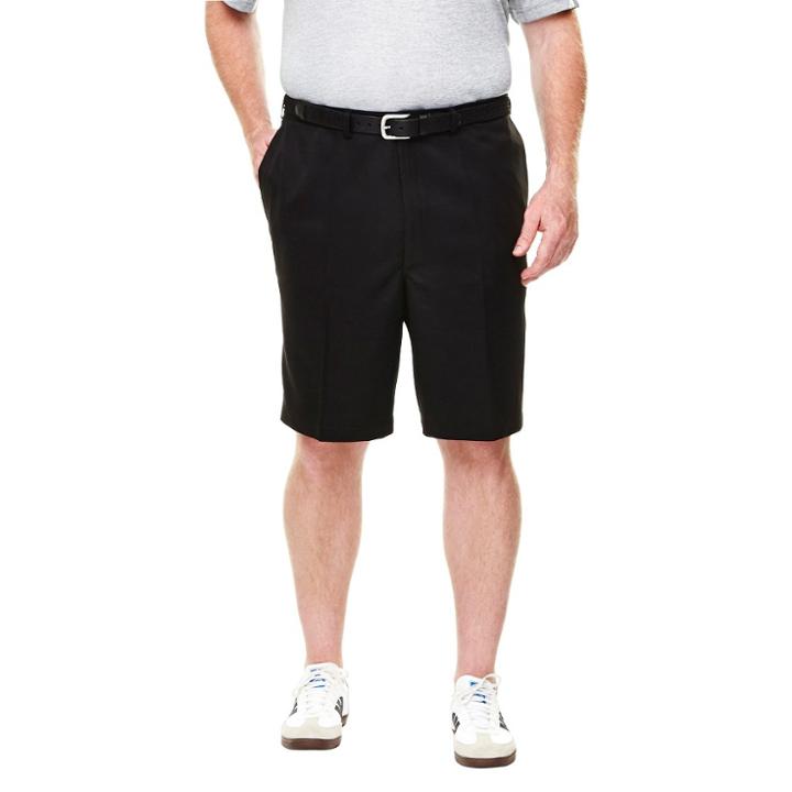 Haggar H26 - Men's Big & Tall Classic Fit Performance Shorts Black