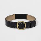 Women's Casual Stud Stretch Belt - Universal Thread Black
