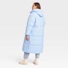 Women's Plus Size Duvet Puffer Jacket - A New Day Blue