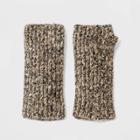 Women's Knit Fingerless Mittens - Universal Thread Black/brown