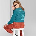 Target Women's Long Sleeve Crewneck New York Graphic Sweatshirt - Wild Fable Teal