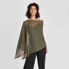 Women's Open Weave Kimono - A New Day Olive One Size, Women's, White
