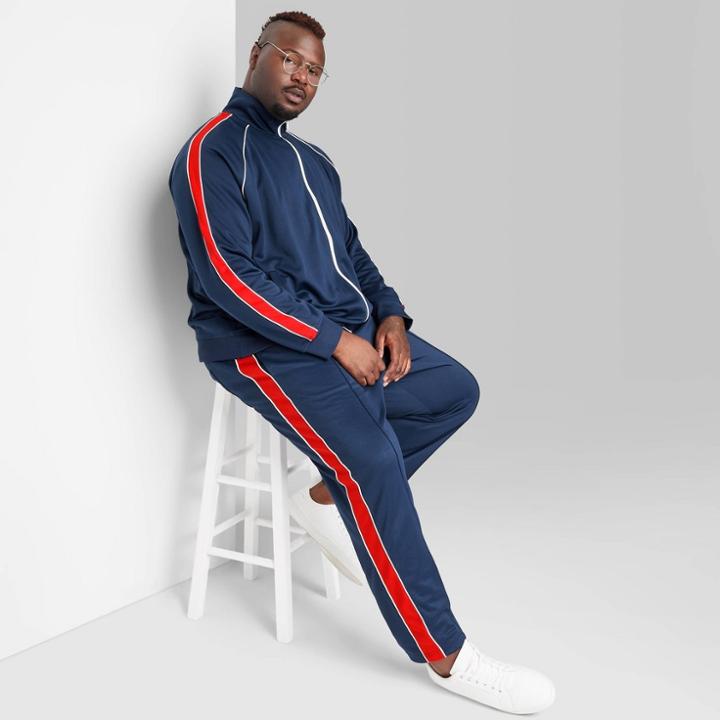 Adult Extended Size Casual Fit Track Jacket - Original Use Blue