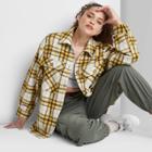 Women's Shirt Jacket - Wild Fable Yellow Plaid