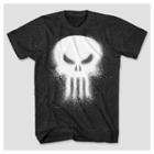 Men's Marvel Punisher Spray Paint Graphic T-shirt - Black