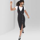 Women's Sleeveless Button Front Midi Dress - Wild Fable Black