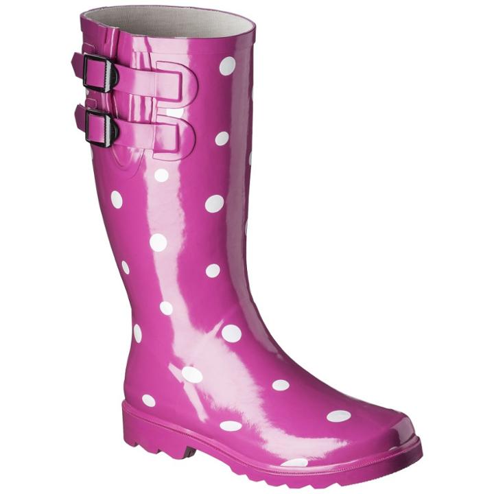 No Brand Women's Novel Dot Rain Boot - Pink