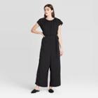 Women's Short Sleeve Ankle Length Jumpsuit - Prologue Black