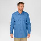 Dickies Men's Original Fit Long Sleeve Twill Work Shirt- Gulf Blue