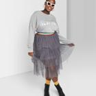 Women's Plus Size Long Sleeve Crewneck Relaxed T-shirt New York Graphic - Wild Fable Gray 2x, Women's,