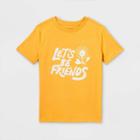 Boys' 'let's Be Friends' Short Sleeve Graphic T-shirt - Cat & Jack Mustard Yellow