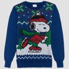 Men's Peanuts Snoopy Skate Long Sleeve Sweatshirt - Royal Blue