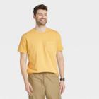 Men's Standard Fit Short Sleeve Crewneck T-shirt - Goodfellow & Co Peach Orange