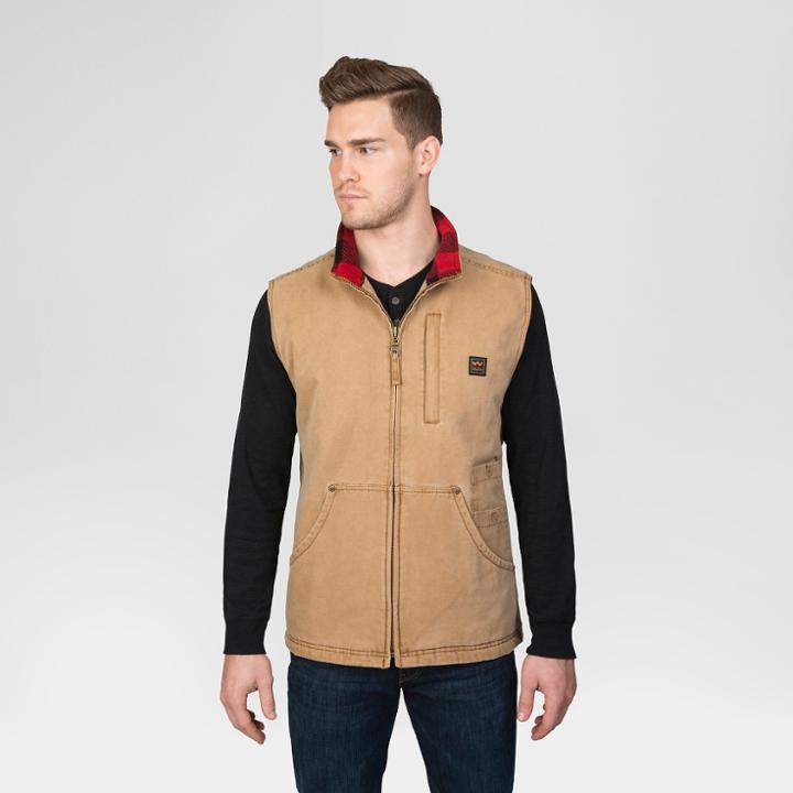 Walls Vintage Pecos Duck Vest Washed Pecan M, Men's,