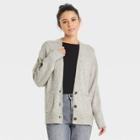 Women's Button-front Grandpa Cardigan - Universal Thread Gray