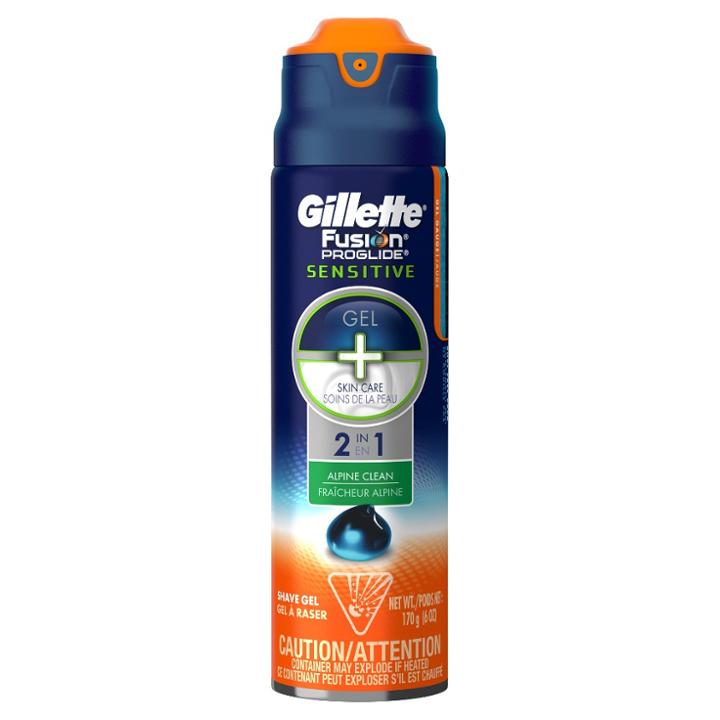 Gillette Fusion Proglide Sensitive 2-in-1 Alpine Clean Men's Shave Gel