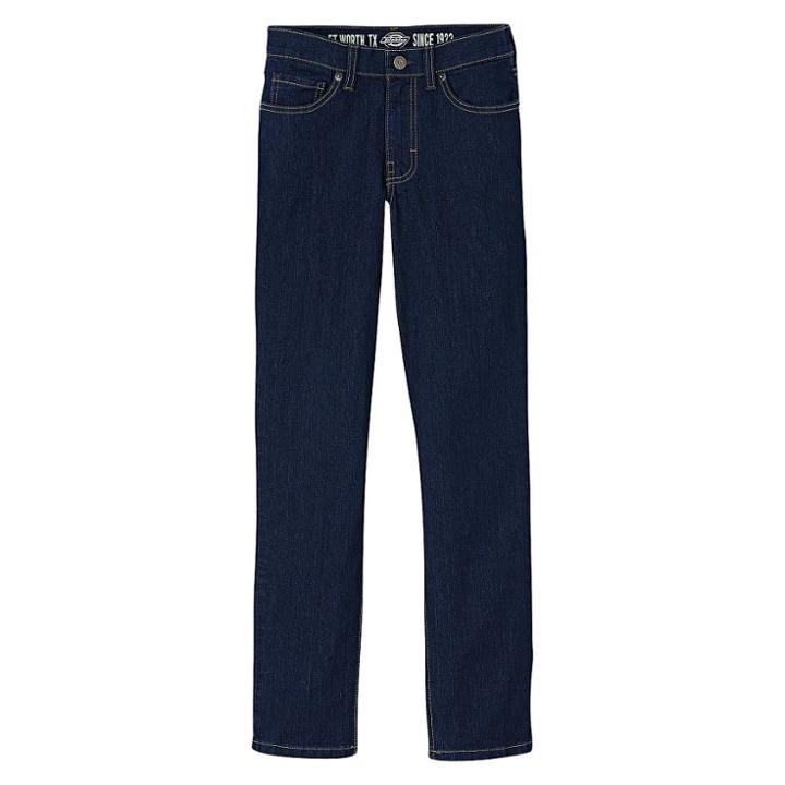 Dickies Boys' Slim Fit Straight Leg Denim Jean - Indigo Blue