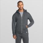 Hanes 1901 Men's Raglan Fleece Full-zip Hooded Sweatshirt - Dark Gray Wash S, Size: Small, Dark Gray Blue