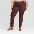 Women's Plus Size Mid-rise Cropped Jeggings - Universal Thread Burgundy 16w, Women's, Red