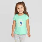Petitetoddler Girls' Short Sleeve 'penguin' T-shirt - Cat & Jack Mint 12m, Girl's, Green