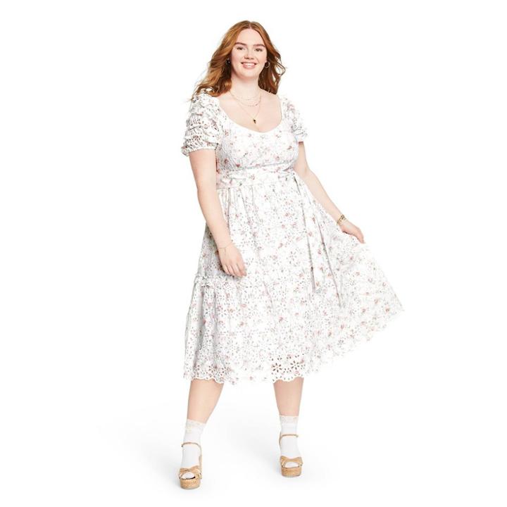 Women's Plus Size Clementine Eyelet Dress - Loveshackfancy For Target Ivory