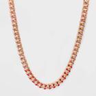 Mixed Color Cubic Zirconia Chain Necklace - A New Day Pink