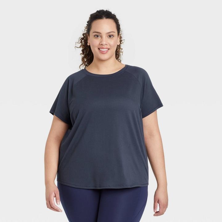 Women's Plus Size Essential Crewneck Short Sleeve T-shirt - All In Motion