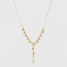 Shells And Channel Short Y Necklace - A New Day Gold