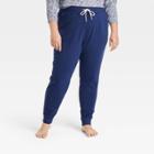 Women's Plus Size French Terry Jogger Pants - All In Motion Indigo
