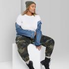 Women's Plus Size Long Sleeve Crewneck T-shirt - Wild Fable White 2x, Women's,