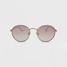 Women's Milky Plastic Round Blue Light Filtering Glasses - Wild Fable Pink