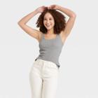 Women's Square Neck Tank Top - A New Day Heather Gray