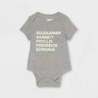 No Brand Black History Month Baby Historical Names Bodysuit - Light Gray Newborn