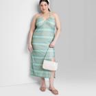 Women's Plus Size Crochet Slip Dress - Wild Fable Aqua Blue