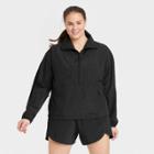Women's Plus Size Packable Windbreaker Jacket - All In Motion Black