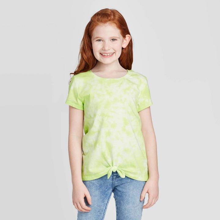 Petitegirls' Short Sleeve Tie-dye T-shirt - Cat & Jack Green