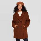 Women's Teddy Coat - A New Day Brown