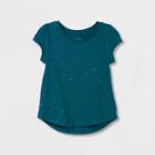 Toddler Girls' Sparkle Short Sleeve T-shirt - Cat & Jack Green