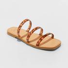 Women's Wren Triple Strap Sandals - A New Day Tortoise