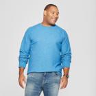Men's Big & Tall Long Sleeve Textured Crew Neck Shirt - Goodfellow & Co Riviera Blue