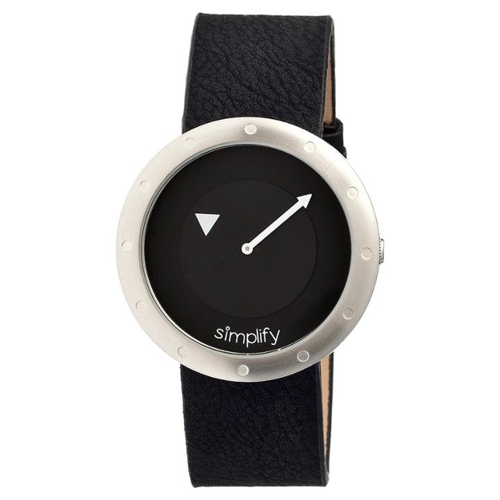 Simplify The 2200 Women's Suede - Overlaid Leather Strap Watch -