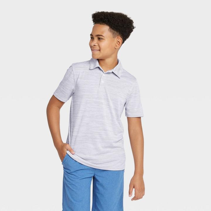 Boys' Golf Polo Shirt - All In Motion Gray